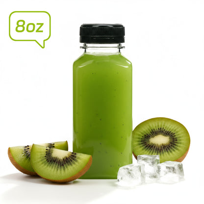 8oz/12oz/16oz Clear PET Plastic Juice Bottles with Caps (Square)