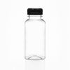 8oz/12oz/16oz Clear PET Plastic Juice Bottles with Caps (Square)
