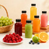 8oz/12oz/16oz Clear PET Plastic Juice Bottles with Caps (Square)