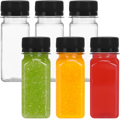 6pcs 2oz Plastic Shots Bottles with Caps