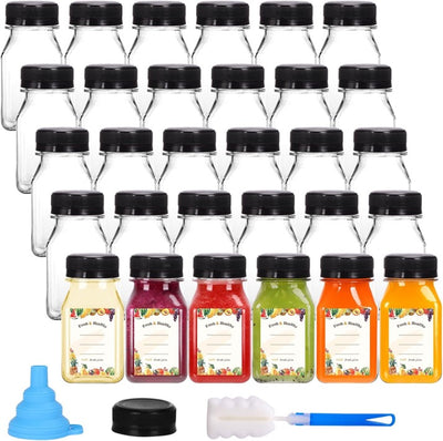 36pcs 4oz Juice Bottles, Small Plastic Bottles with Caps
